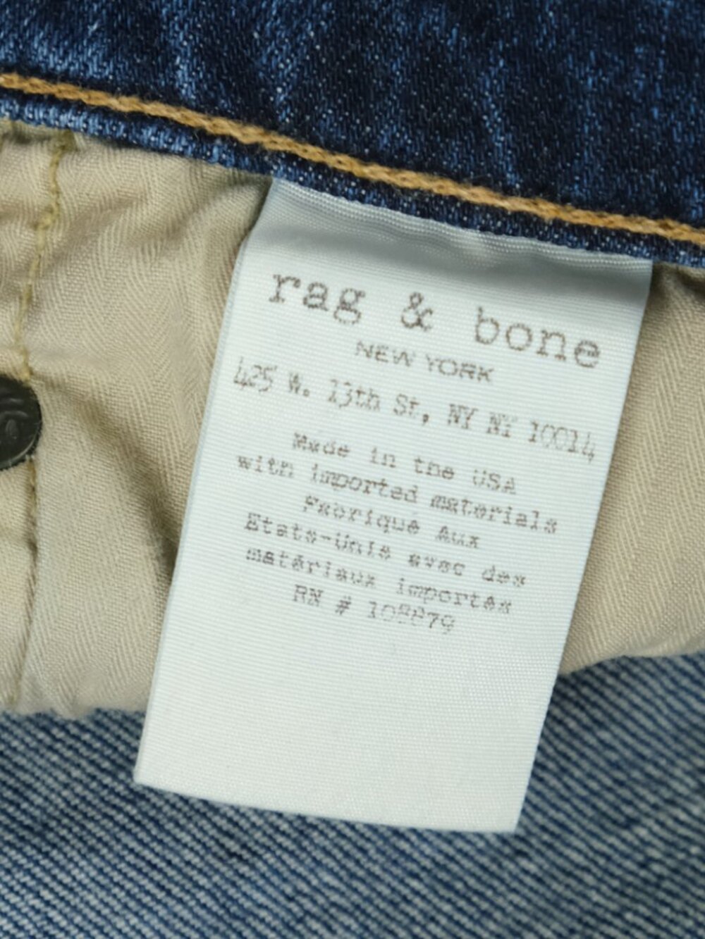 Rag & Bone Mid Wash Blue Mens Size 31 Fit 2 Skinny Leg Leg Casual Denim Jeans - Picture 4 of 8